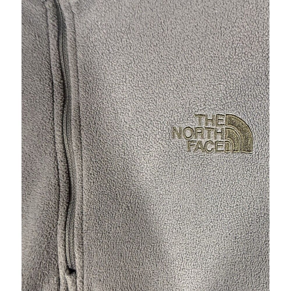 The North Face Gray Quarter Zip Fleece Pullover Sweater Jacket Outdoor Hiking - Picture 3 of 10